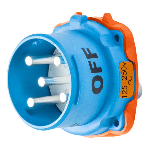 33-68077 - DS60 INLET POLY BLUE SIZE 4 TYPE 3R 3P+N+G 60A 125/250 VAC 60 Hz NO AUX